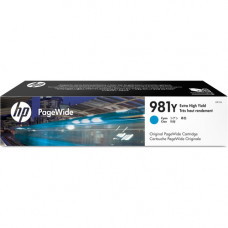 HP 981Y (L0R13A) Extra High Yield Cyan Original PageWide Cartridge (16,000 Yield) L0R13A