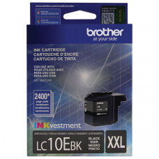 Brother Super High Yield Black Ink Cartridge (2,400 Yield) LC10EBK