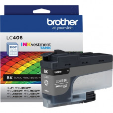 Brother INKvestment LC406BK Original Ink Cartridge - Single Pack - Black - Inkjet - Standard Yield - 3000 Pages - 1 Each LC406BKS