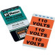 Panduit ID Label - "480 Volts" - 1 1/2" Height x 3 1/4" Width - Rectangle - Black, Orange - Vinyl - 1 - TAA Compliance PCVB-480Y