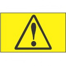 Panduit ID Label - "ATTENTION SYMBOL (ISO 3864)" - 1" Height x 1 1/2" Width x 1" Length - Rectangle - Black, Yellow - Polyester - 200 / Label - TAA Compliance PLD-52