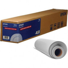 Epson Signature Worthy Inkjet Print Canvas - 17" x 40 ft - 430 g/m&#178; Grammage - Semi-gloss, Satin - 1 Roll - Bright White - TAA Compliance S045249