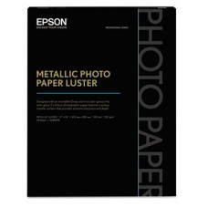 Epson Inkjet Photo Paper - 17" x 22" - Metallic, Glossy - 25 Sheet - TAA Compliance S045591
