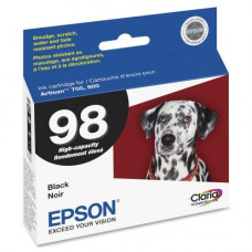 Epson Claria No. 98 Original Ink Cartridge - Inkjet - Black - 1 Each - TAA Compliance T098120-S