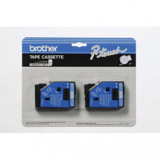 Brother 12mm (1/2") Blue on White Laminated Tape (7.7m/25') (2/Pkg) - TAA Compliance TC-22