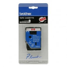 Brother 9mm (3/8") White on Red Laminated Tape (7.7m/25') (1/Pkg) TC-54Z1