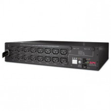 APC Switched Rack PDU AP7911B - Power distribution strip (rack-mountable) - AC 208 V - Ethernet 10/100 - input: NEMA L6-30 - output connectors: 16 (IEC 60320 C13) - 2U - 12 ft cord - black - for P/N: SMTL1000RMI2UC, SMX1000C, SMX1500RM2UC, SMX1500RM2UCNC,