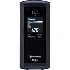 CyberPower Intelligent LCD CP850AVRLCD 850 VA Tower UPS - 850VA/510W - 3 Minute Full Load - 5 x NEMA 5-15R - Battery/Surge-protected, 4 x NEMA 5-15R - Surge-protected - ENERGY STAR, RoHS Compliance-ENERGY STAR; RoHS Compliance CP850AVRLCD