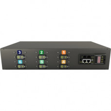 Vertiv Co Geist rPDU MN03EDR1-15P3B8-6PS15B0H10-S 15-Outlets PDU - Monitored - 3P+E (IP44) - 3 x U-Lock IEC 60320 C13, 12 x U-Lock IEC 60320 C19 - 230 V AC - Network (RJ-45) - 2U - Horizontal - Rack Mount - Rack-mountable - TAA Compliant NI30059L