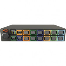 Vertiv Co Geist rPDU MN03EDR1-15P3B8-6PS15D0H10-S 15-Outlets PDU - Monitored - 3P+E (IP67) - 3 x U-Lock IEC 60320 C13, 12 x U-Lock IEC 60320 C19 - 230 V AC - Network (RJ-45) - 2U - Horizontal - Rack Mount - Rack-mountable - TAA Compliant NI30153L