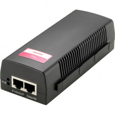 Cp Technologies LevelOne PoE Injector, 30W - 52 V DC, 600 mA Output - 1 10/100Base-TX Input Port(s) - 1 10/100Base-TX Output Port(s) - 30 W - Black POI-3002