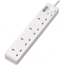 Tripp Lite Protect It! PS4B18 4-Outlets Power Strip - British - 4 x BS 1363/A - 5.91 ft Cord - 13 A Current - 230 V AC Voltage - Desk Mountable, Wall Mountable - White PS4B18