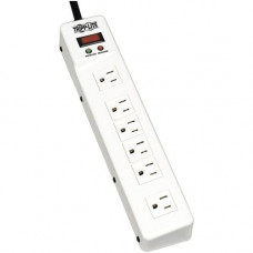 Tripp Lite Surge Protector Power Strip 120V Right Angle 6 Outlet Metal 6&#39;&#39; Cord - Receptacles: 6 x NEMA 5-15R - 1340J - RoHS, TAA Compliance TLM626