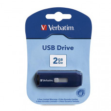 Verbatim 2GB Retractable USB Flash Drive - Blue - TAA Compliance 97086