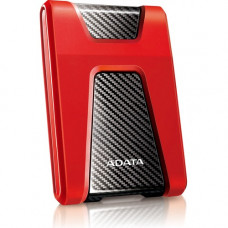 A-Data Technology  Adata DashDrive Durable HD650 AHD650-1TU31-CRD 1 TB Portable Hard Drive - 2.5" External - Red - USB 3.1 - 256-bit Encryption Standard - 1 Pack AHD650-1TU31-CRD