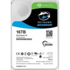 Seagate SkyHawk AI ST16000VE000 16 TB Hard Drive - 3.5" Internal - SATA (SATA/600) - Video Surveillance System, Network Video Recorder Device Supported - 7200rpm - 256 MB Buffer ST16000VE000-20PK