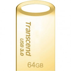Transcend 64GB JetFlash 710 USB 3.0 Flash Drive - 64 GB - USB 3.0 - Gold - Ergonomic, Dust Resistant, Shock Resistant, Water Resistant TS64GJF710G