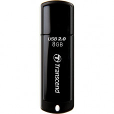 Transcend 8GB JetFlash 350 USB 2.0 Flash Drive - 8 GB - USB 2.0 - 15 MB/s Read Speed - 7 MB/s Write Speed - Black - 30 Year Warranty TS8GJF350