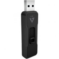 V7 4GB USB 2.0 Flash Drive - 4 GB - USB 2.0 - Black VP24G