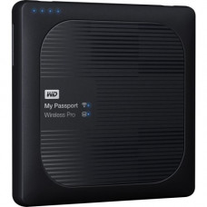 Western Digital WD 3TB My Passport Wireless Pro Portable External Hard Drive - WiFi AC, SD, USB 3.0 - Wireless LAN - USB 3.0 - 256 MB Buffer - Black WDBSMT0030BBK-NESN