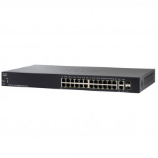 CISCO 250 Series Sf250-24p Managed Switch 24 Poe+ Ethernet Ports & 2 Combo Gigabit Sfp Ports SF250-24P-K9